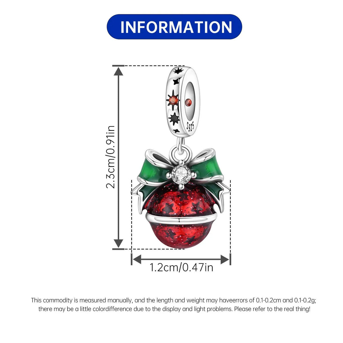 Christmas Charms | 925 Sterling Silver Holiday Dangles | Fits Pandora Bracelets | Winter Jewelry Gifts
