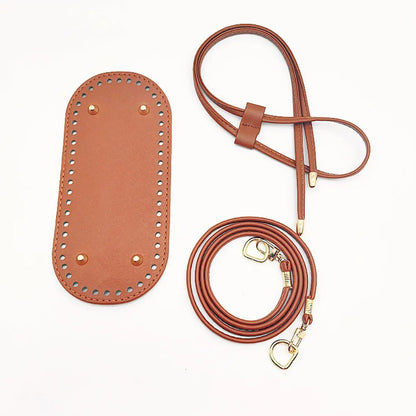 Brown leather equestrian bridle with a strap on a white background