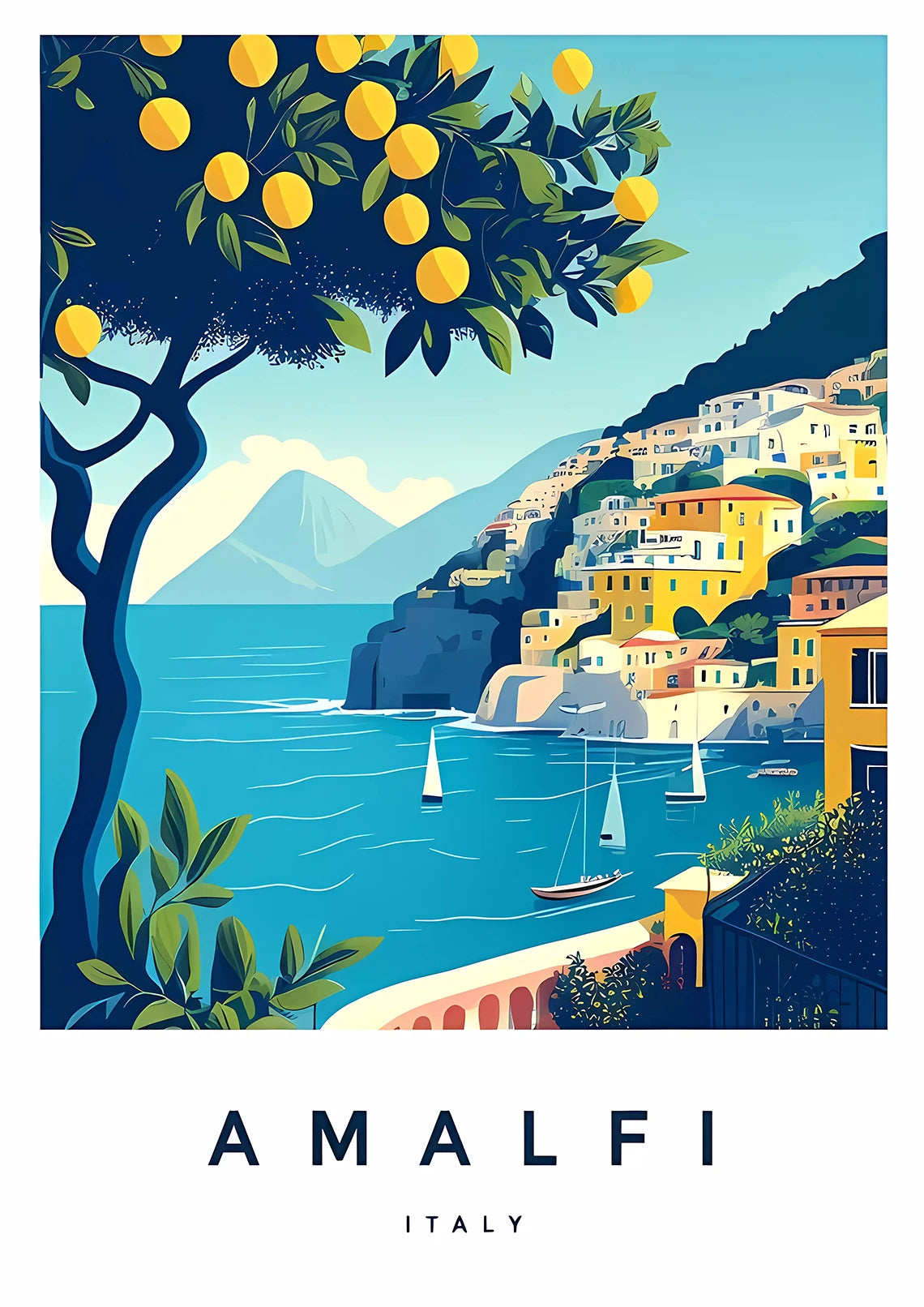 Florence Italy Europe TraveI City Landscape Poster Amalfi Rome Tuscany Sardinia Canvas Print Painting Wall Art Office Home Decor