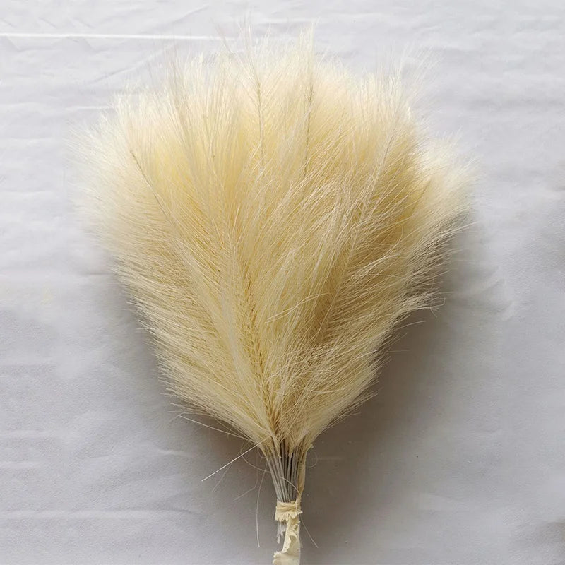 15pc Artificial Pampas Grass Fake Flower Simulated Reed Bouquet for Home Wedding Party Decoration Fluffy Boho Pampas Grass Decor