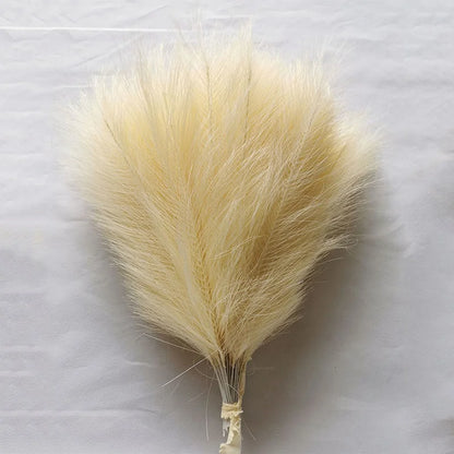 15pc Artificial Pampas Grass Fake Flower Simulated Reed Bouquet for Home Wedding Party Decoration Fluffy Boho Pampas Grass Decor