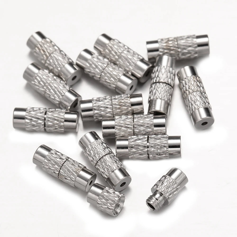20pcs Screw Clasps for Jewelry Making | Metal Bracelet & Necklace Closure Fasteners | End Cap Connectors | DIY Jewelry Findings