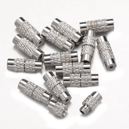 20pcs Screw Clasps for Jewelry Making | Metal Bracelet & Necklace Closure Fasteners | End Cap Connectors | DIY Jewelry Findings