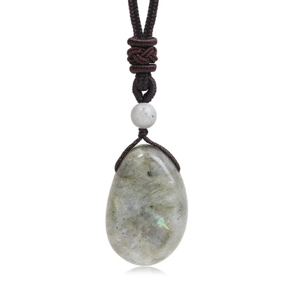 Natural Gemstone Pendant | Amethyst Rose Quartz Clear Quartz Stone Charm | 20x30mm Crystal Pendant for Necklace Jewelry Making