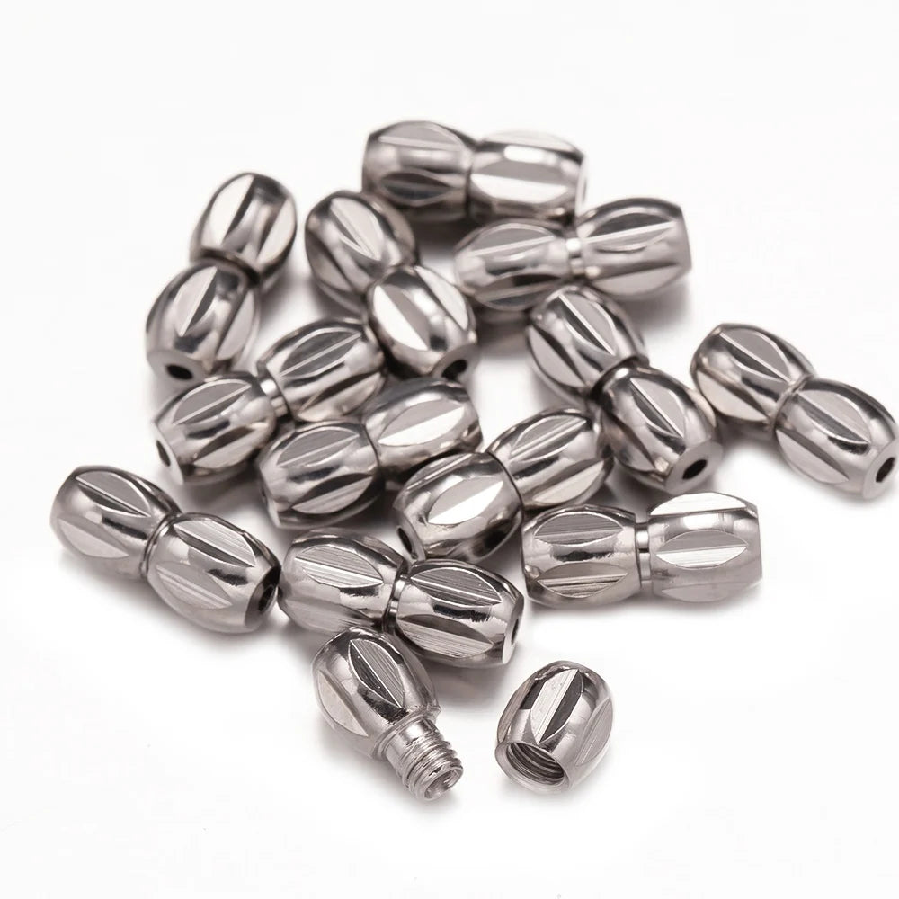 20pcs Screw Clasps for Jewelry Making | Metal Bracelet & Necklace Closure Fasteners | End Cap Connectors | DIY Jewelry Findings