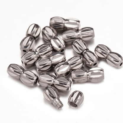 20pcs Screw Clasps for Jewelry Making | Metal Bracelet & Necklace Closure Fasteners | End Cap Connectors | DIY Jewelry Findings