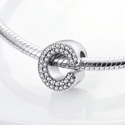 925 Sterling Silver A–Z Alphabet Charms | Initial Letter Beads for Charm Bracelets | DIY Jewelry Gift for Women