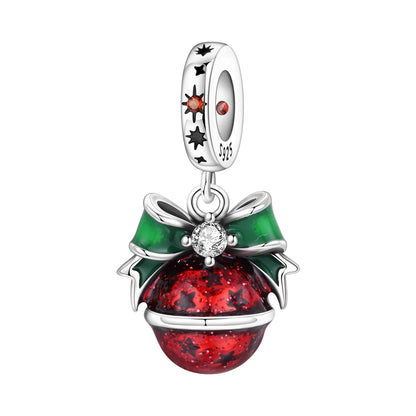 Christmas Charms | 925 Sterling Silver Holiday Dangles | Fits Pandora Bracelets | Winter Jewelry Gifts