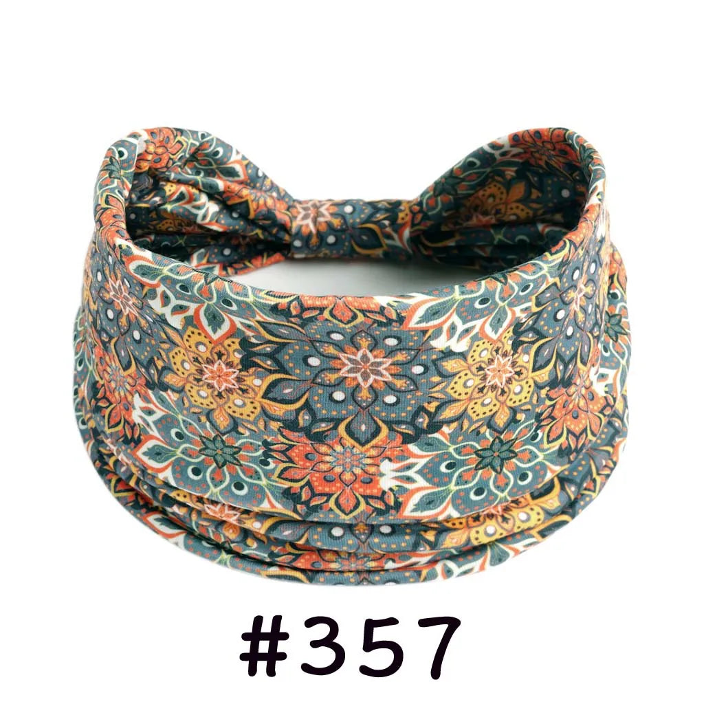 Boho Headbands for Women | Wide Knotted Stretch Hair Wraps for Yoga, Travel & Everyday Wear