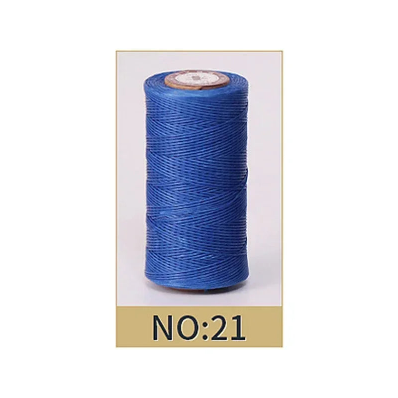 0.8mm Waxed Polyester Thread | 50M Leather Sewing Cord | Strong Wax Thread for Leatherwork, Jewelry Making & DIY Crafts