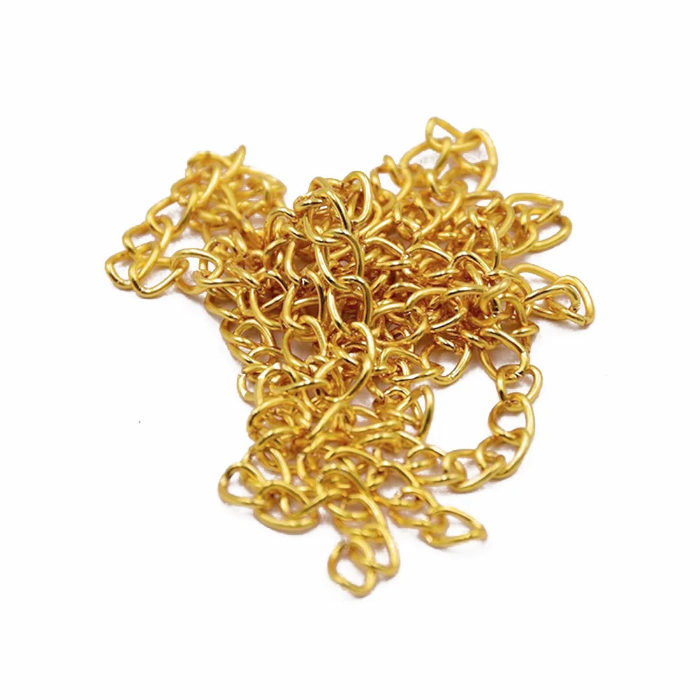 Colorful Metal Jewelry Chain | 2 Meter Link Chain for Necklaces & Bracelets | DIY Jewelry Making & Craft Supplies