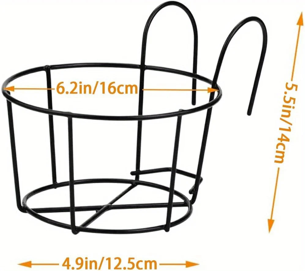1-4pcs Stylish Round Metal Hanging Planters - Perfect for Balcony, Garden & Indoor Decor!