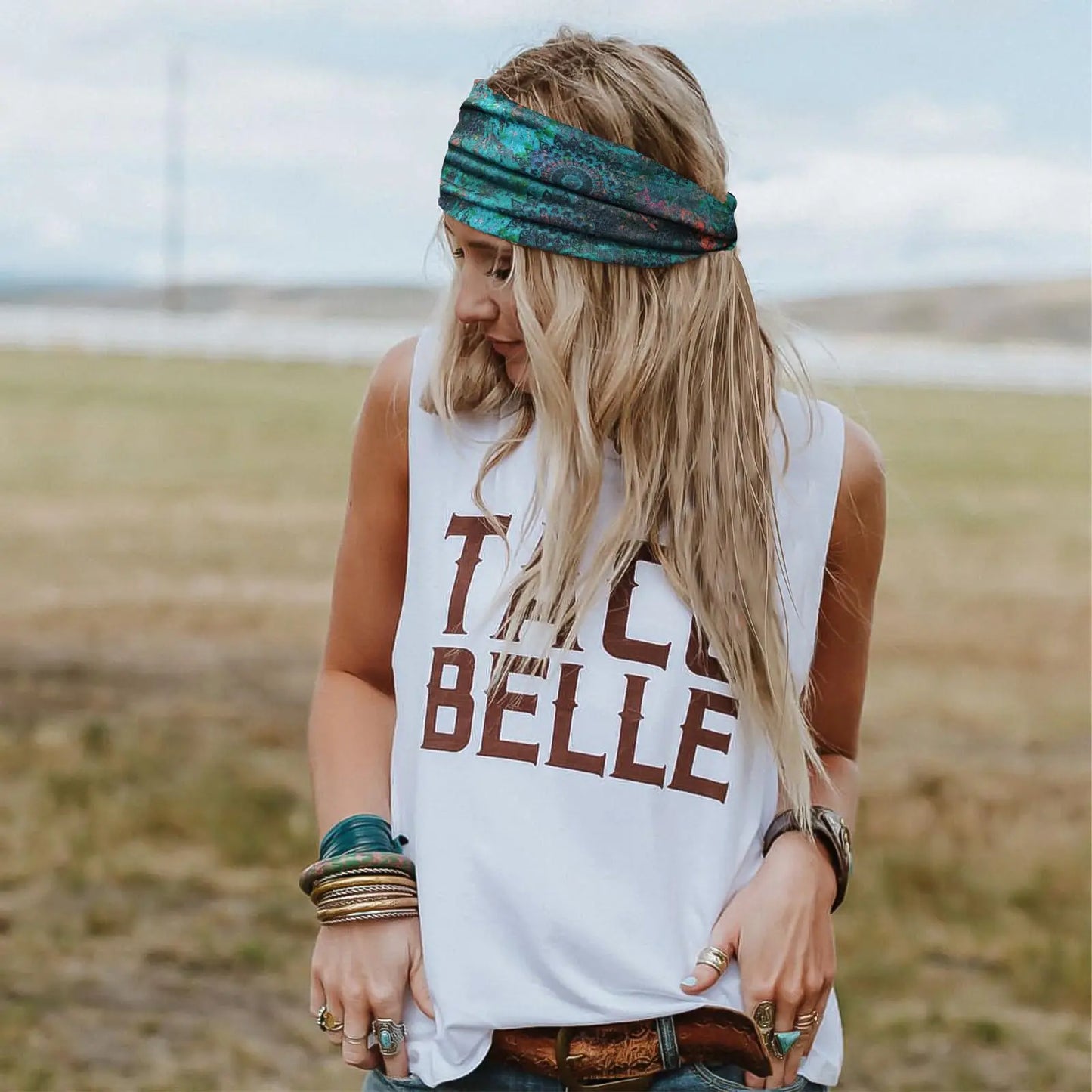 Boho Headbands for Women | Wide Knotted Stretch Hair Wraps for Yoga, Travel & Everyday Wear