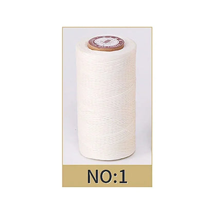 0.8mm Waxed Polyester Thread | 50M Leather Sewing Cord | Strong Wax Thread for Leatherwork, Jewelry Making & DIY Crafts