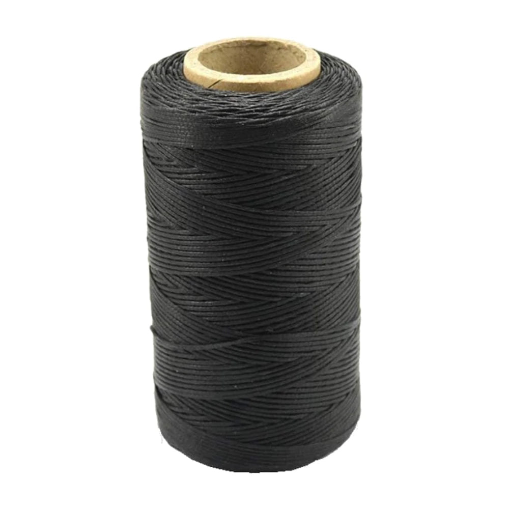 1mm Flat Waxed Thread | 260M Leather Sewing Cord | Heavy Duty Stitching Thread for Leathercraft, Bookbinding, Shoes & DIY