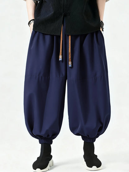 New Men Pants Fashion Korean Style Harem Loose Style Cotton Pants Man Solid Trousers