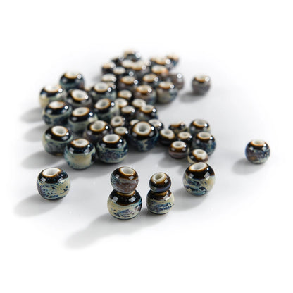 Multi-color Ceramic Beads 6mm | Speckled Porcelain Round Beads | 100pc Bracelet & Necklace Beads | DIY Jewelry Making Supplies