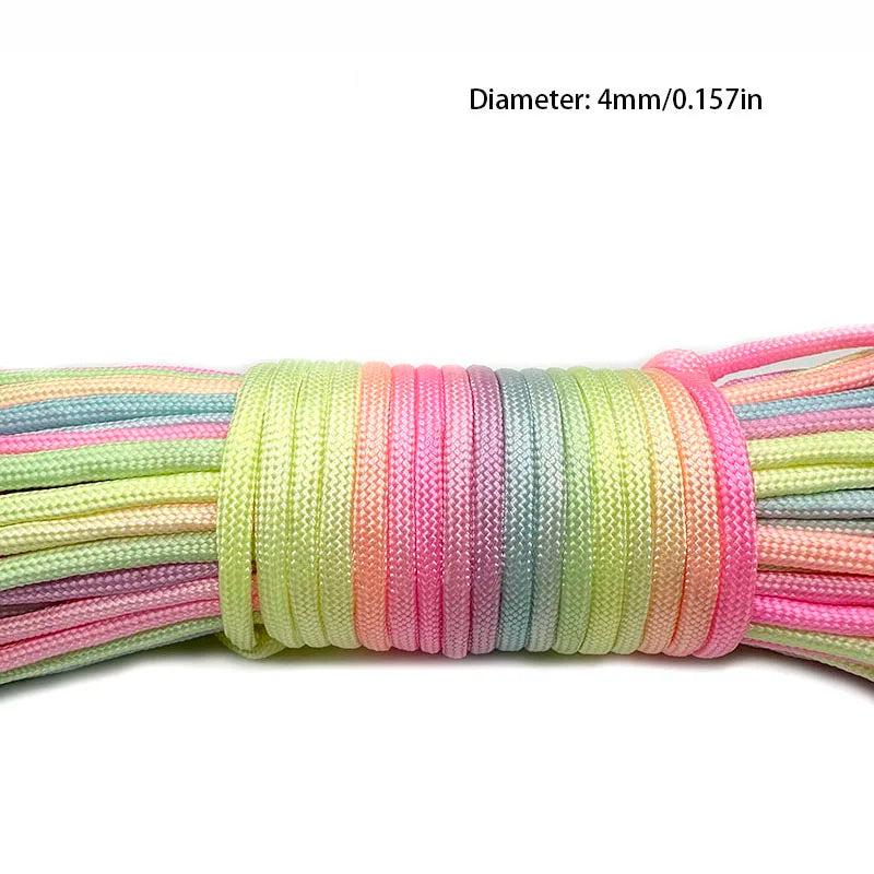 Rainbow Paracord Rope | 2mm, 3mm & 4mm 7-Strand Parachute Cord | DIY Bracelets, Camping, Survival & Craft Supplies