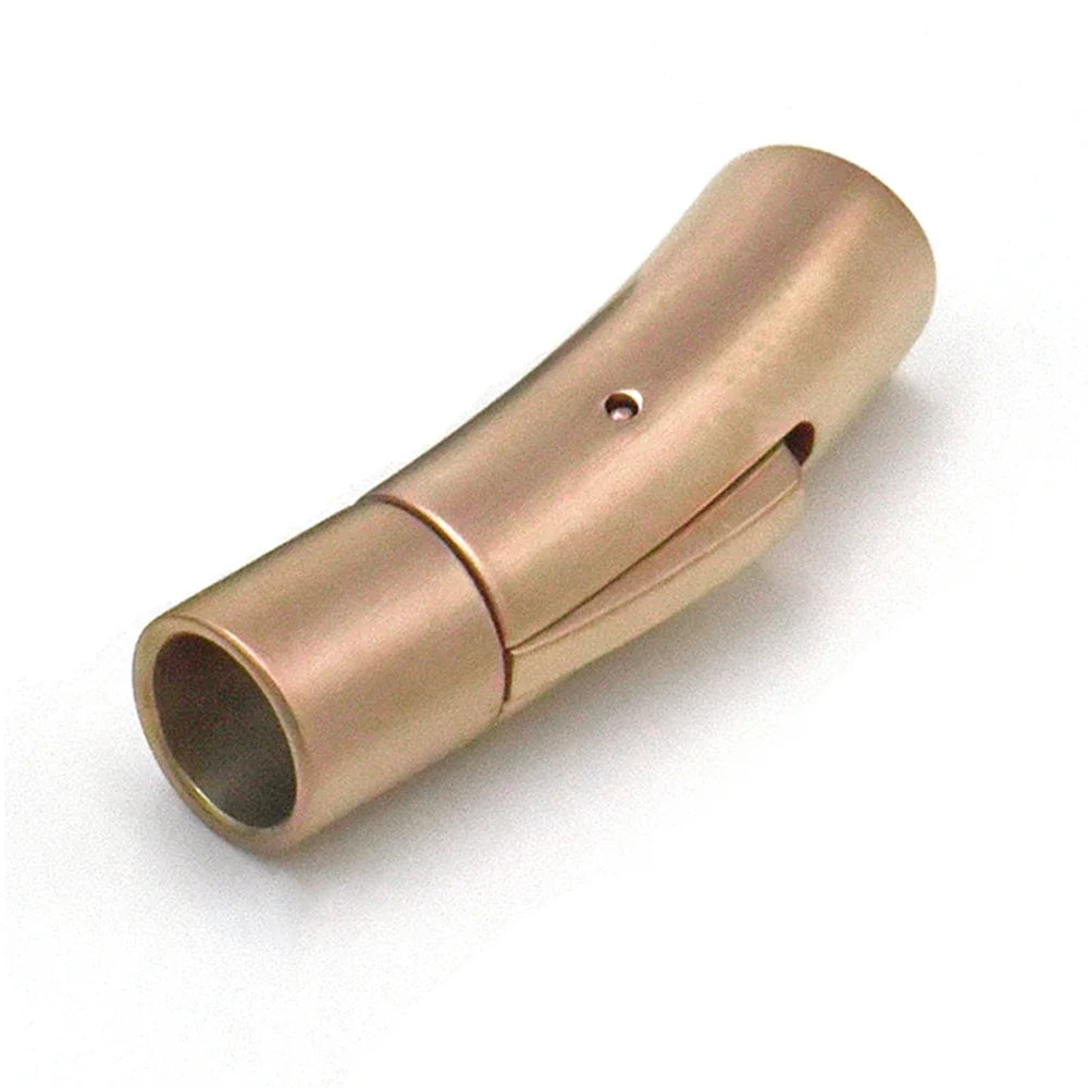 Stainless Steel Bayonet Clasp 2–8mm | Push-Lock Cylinder Closure for Leather Cord, Bracelets & DIY Jewelry Making