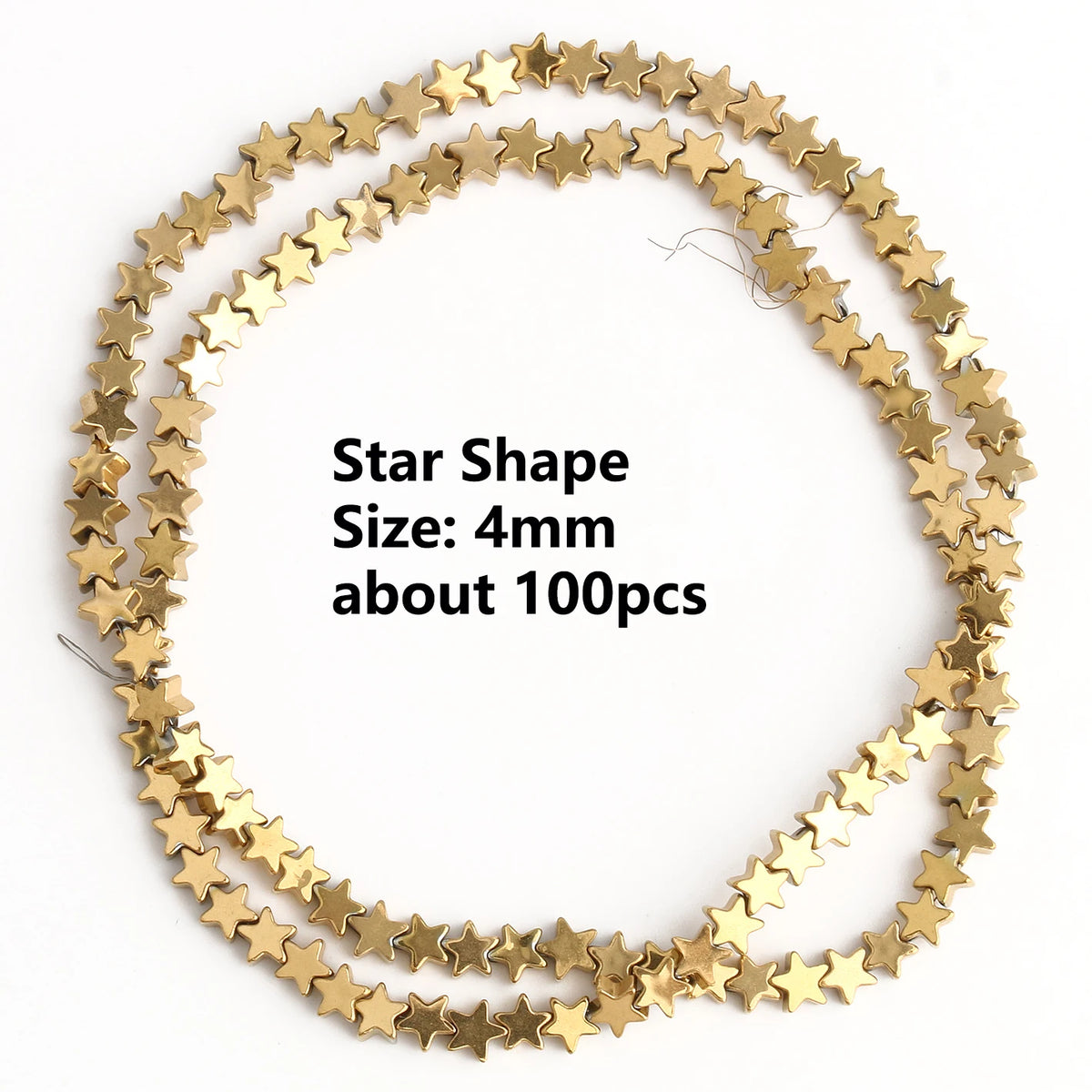 Gold Plated Hematite Beads | 4mm Heart, Cube, Rondelle & Irregular Spacer Beads | 15-Inch Jewelry-Making Strand