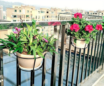 1-4pcs Stylish Round Metal Hanging Planters - Perfect for Balcony, Garden & Indoor Decor!
