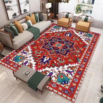 Vintage Boho Area Rug | Soft Washable Non-Slip Living Room & Bedroom Carpet