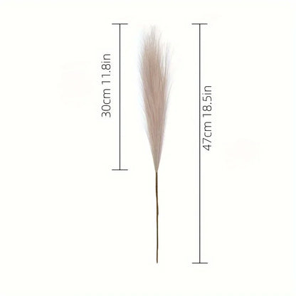 10pcs Faux Pampas Grass, Pampas Grass For Floor Vase, Pampas Grass Decor Tall For Vase Fillers, Boho Rustic Farmhouse Home Decor