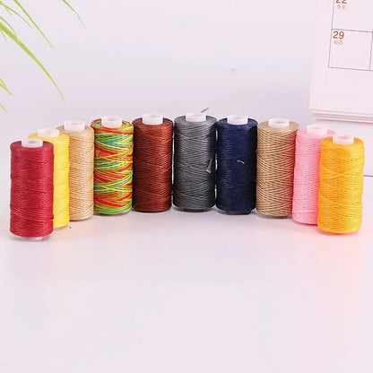 0.8mm Waxed Polyester Thread | 50M Leather Sewing Cord | Strong Wax Thread for Leatherwork, Jewelry Making & DIY Crafts