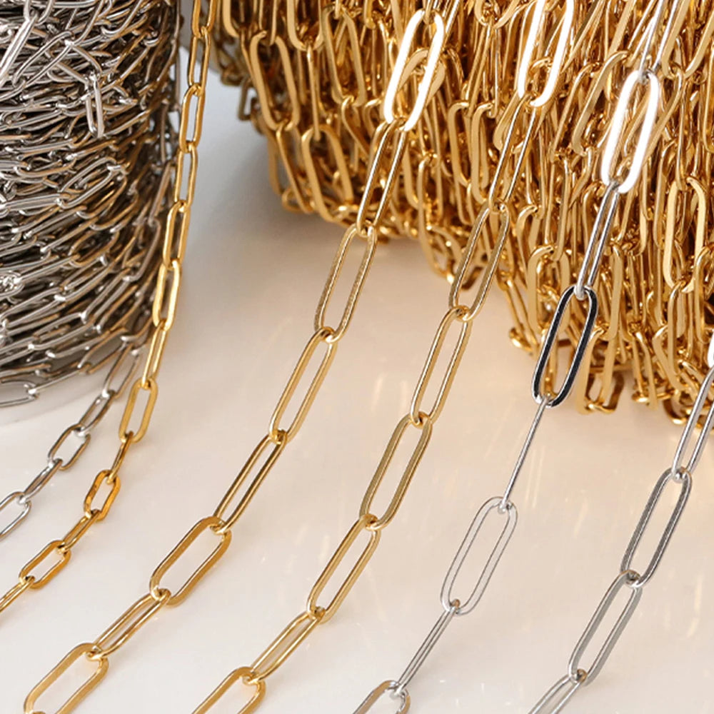 Gold Stainless Steel Chain | 6.5 ft Jewelry Chain | Necklace, Bracelet & Choker DIY Making Supplies