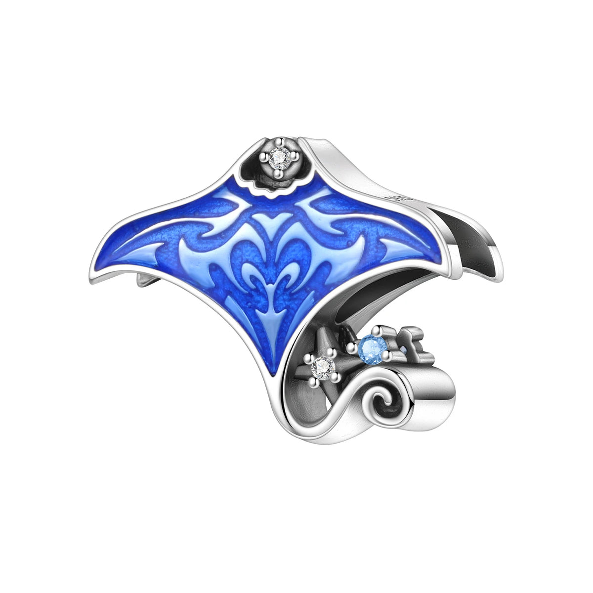 925 Sterling Silver Simple Versatile Cartoon Fish Tail Original Pendants Bracelet Charms Fit Jewelry Party Beads DIY Fine Gifts