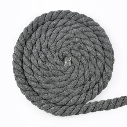 100% Cotton Macrame Rope Cord | 3-Strand Twisted Craft Rope | 5M Thick Cotton Cord 5–20mm | Bag Making & Home Decor DIY Supply