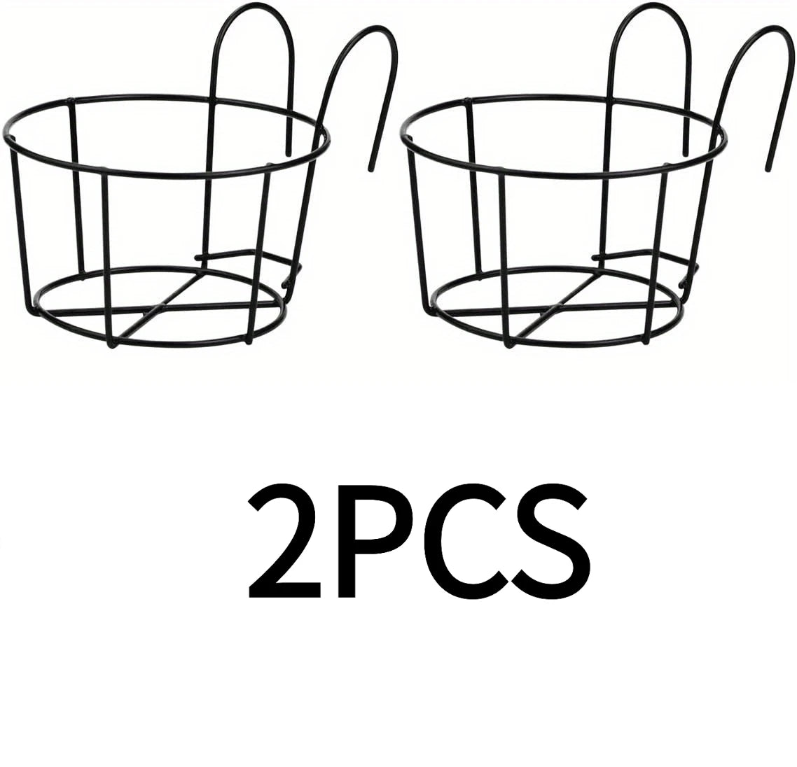 1-4pcs Stylish Round Metal Hanging Planters - Perfect for Balcony, Garden & Indoor Decor!