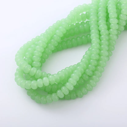 76-Piece Glass Wheel Beads | 5x8mm Crystal Rondelle Spacer Beads | DIY Jewelry Making, Bracelets, Necklaces &amp; Earrings