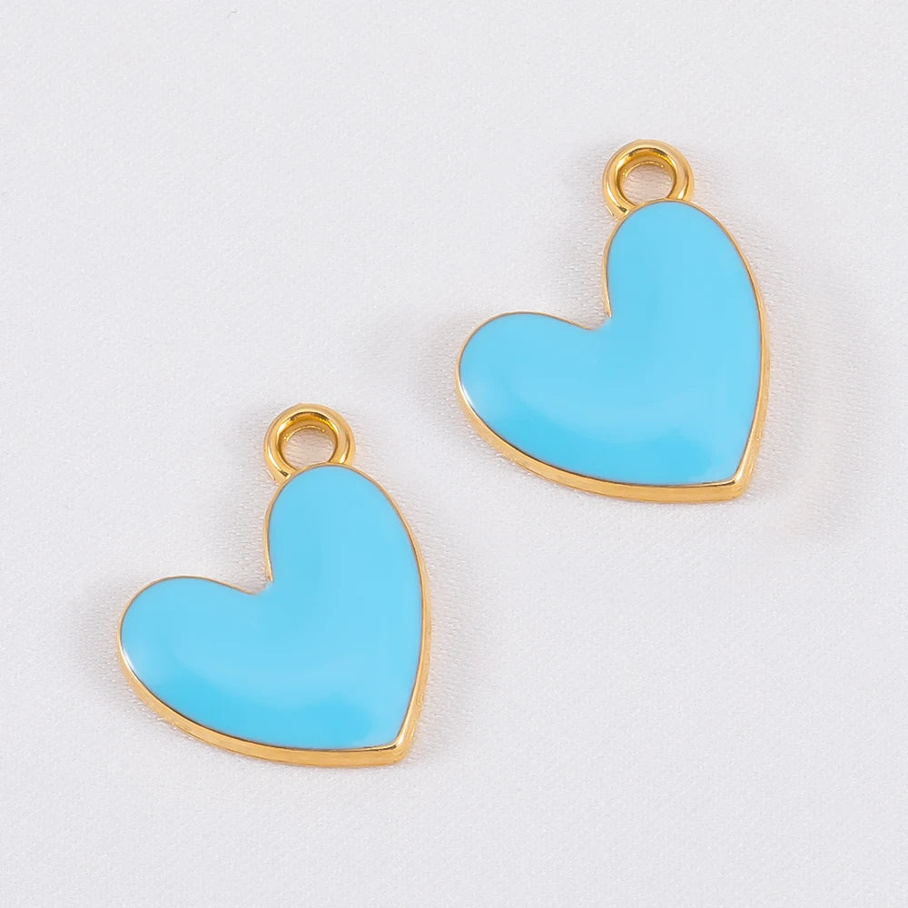 Ocean Charms | 10 White Enamel Sea Life Pendants | Shell, Coral, Fish & Heart DIY Jewelry Supplies