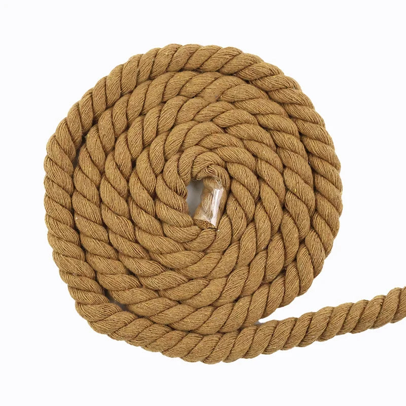 100% Cotton Macrame Rope Cord | 3-Strand Twisted Craft Rope | 5M Thick Cotton Cord 5–20mm | Bag Making & Home Decor DIY Supply