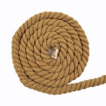 100% Cotton Macrame Rope Cord | 3-Strand Twisted Craft Rope | 5M Thick Cotton Cord 5–20mm | Bag Making & Home Decor DIY Supply