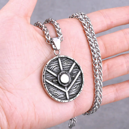 Vikings Odin Rune Necklace Various Men's Nordic Vegvisir Valknut Amulet Pendant Stainless Steel Punk Fashion Jewelry Wholesale