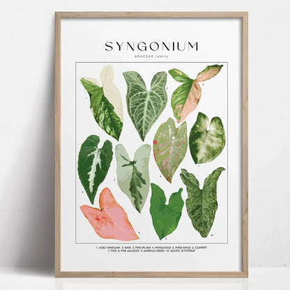 1pc Green Botanical Leaves Interior Art Print Houseplants Nature Indoors Canvas Wall Home Decor Calming Poster Foliage and Plant