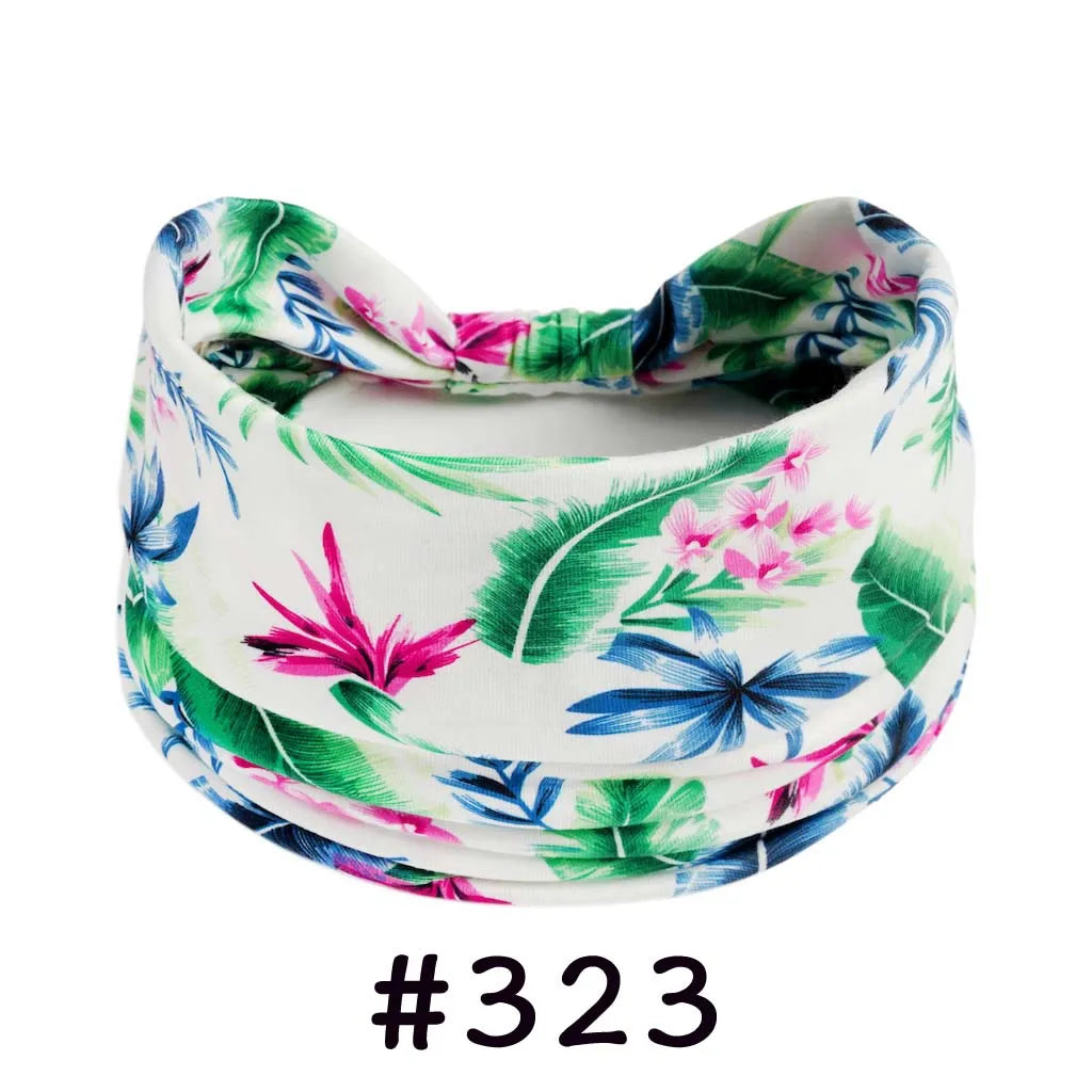 Boho Headbands for Women | Wide Knotted Stretch Hair Wraps for Yoga, Travel & Everyday Wear