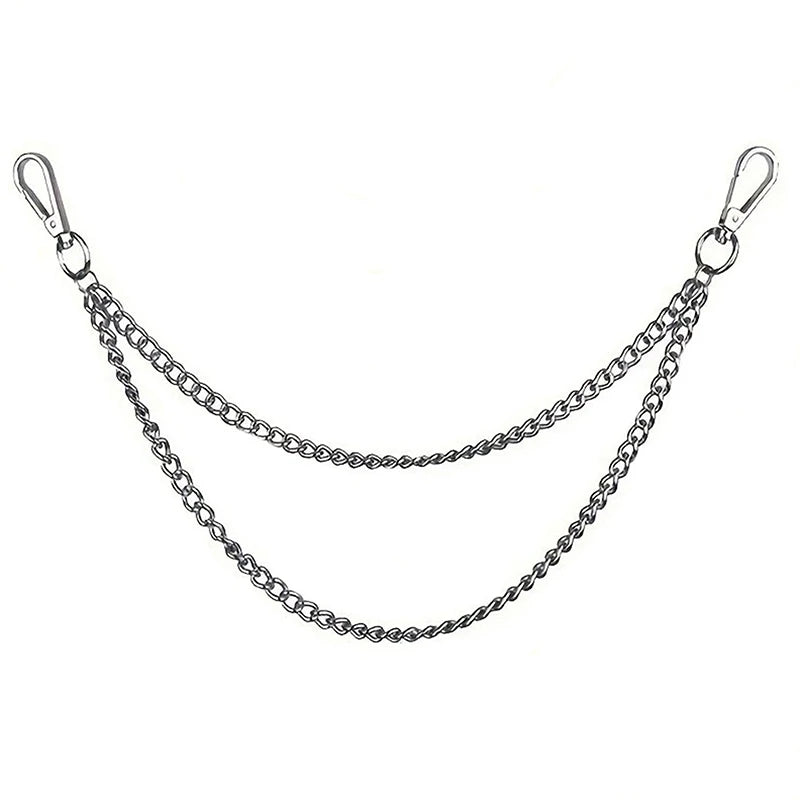 Layered Pants Chain with Large Ring | Zinc Alloy Wallet Chain for Jeans | Punk Rock Waist Accessory