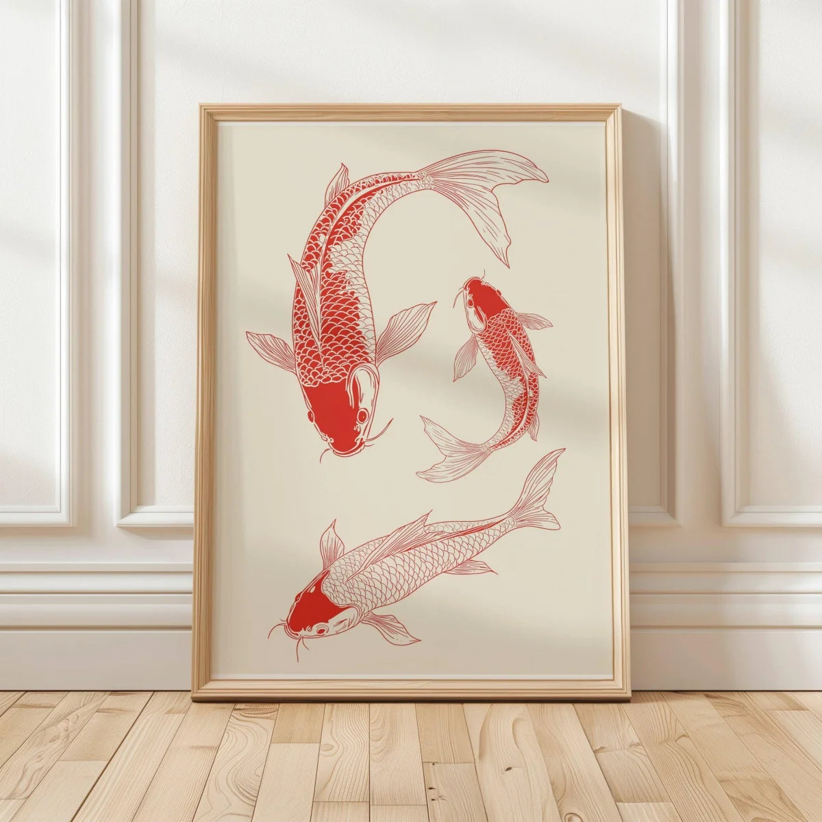 Japanese Red Koi Fish Canvas Prints Poster Modern Minimalism Aesthetic Art Prints Bedroom Kitchen Home Decor Art Poster Gifts