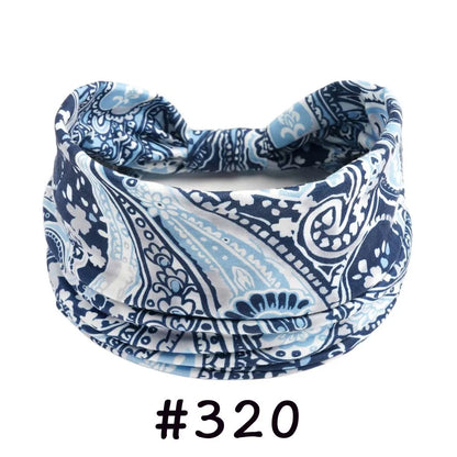 Boho Headbands for Women | Wide Knotted Stretch Hair Wraps for Yoga, Travel & Everyday Wear