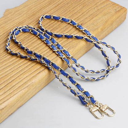 120cm Purse Chain Strap | Metal & Leather Crossbody Bag Chain | 47in Replacement Shoulder Strap for Handbags & DIY Bag Making