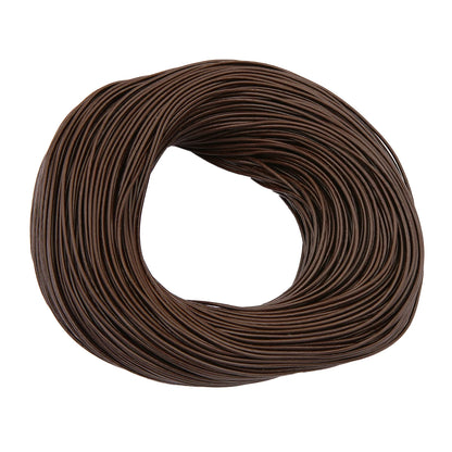 Genuine Cowhide Leather Cord | 5m Round Leather Rope for Necklaces, Bracelets & DIY Jewelry Making