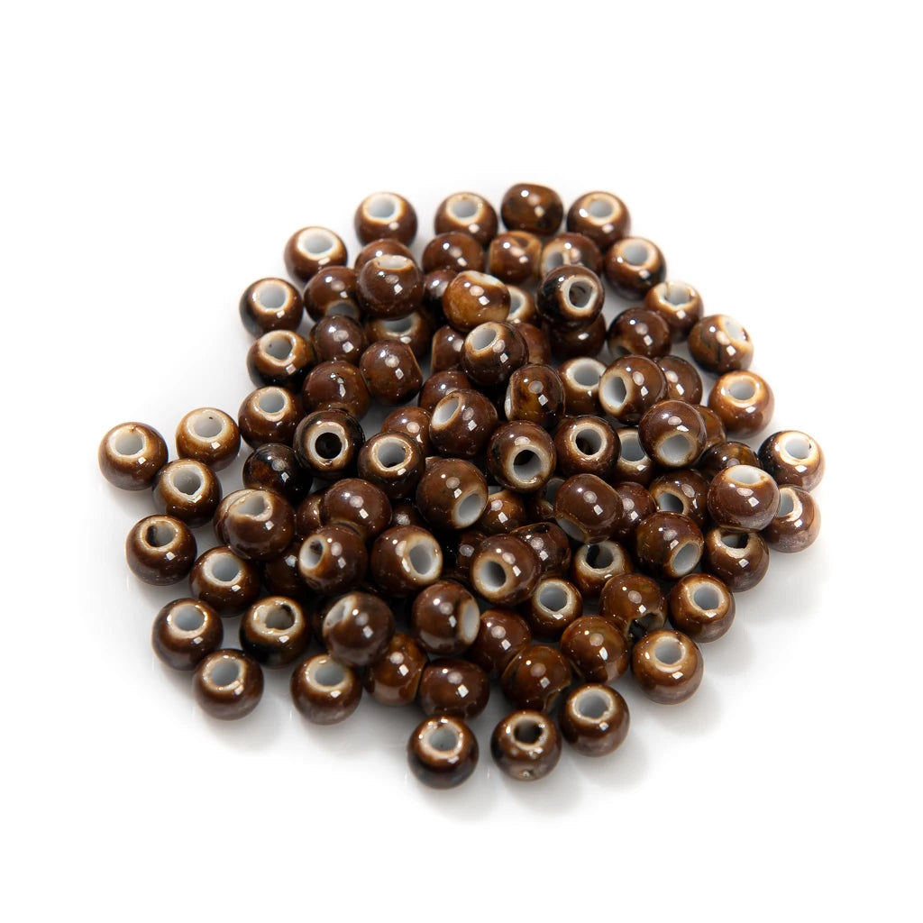 Multi-color Ceramic Beads 6mm | Speckled Porcelain Round Beads | 100pc Bracelet & Necklace Beads | DIY Jewelry Making Supplies