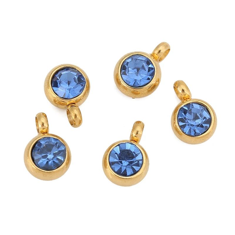 18K Gold Crystal Cross Charms | 20-Piece Stainless Steel Rhinestone Pendants | DIY Necklace, Bracelet &amp; Jewelry Making Supplies