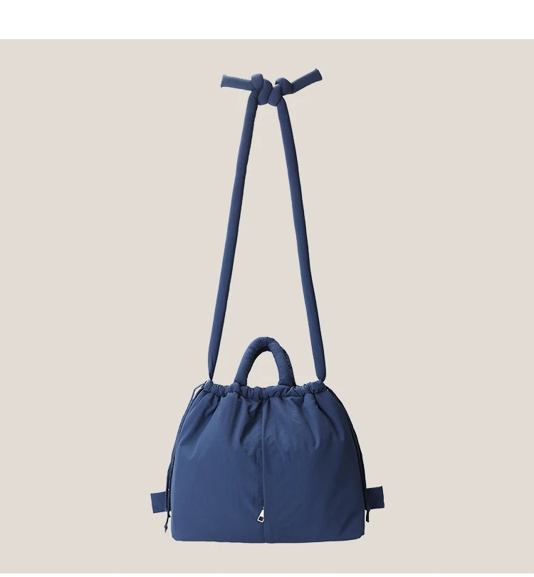 Vintage Puffer Tote Bag – Large Capacity Nylon Shoulder & Crossbody Handbag