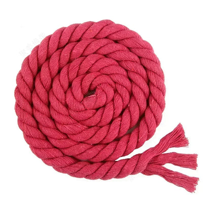 100% Cotton Macrame Rope Cord | 3-Strand Twisted Craft Rope | 5M Thick Cotton Cord 5–20mm | Bag Making & Home Decor DIY Supply