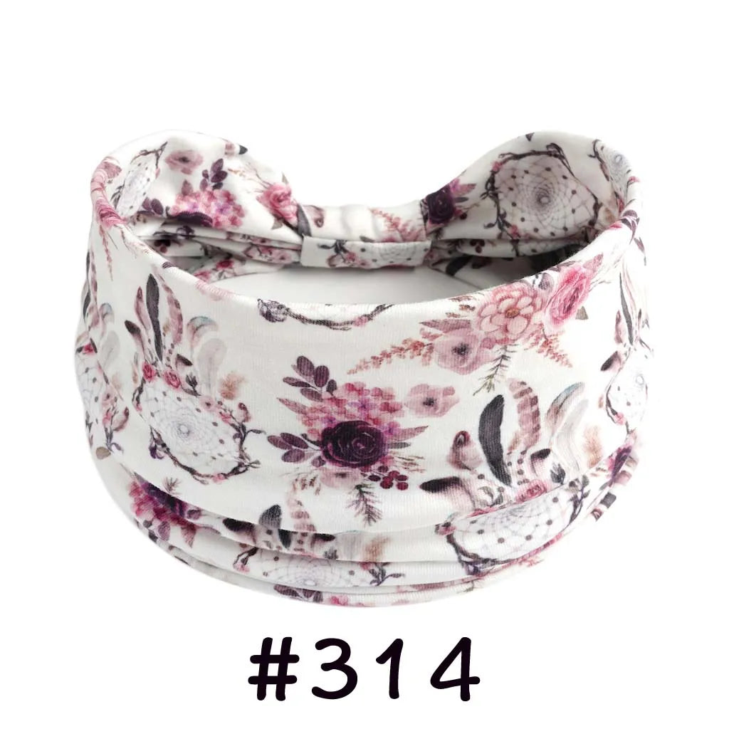 Boho Headbands for Women | Wide Knotted Stretch Hair Wraps for Yoga, Travel & Everyday Wear