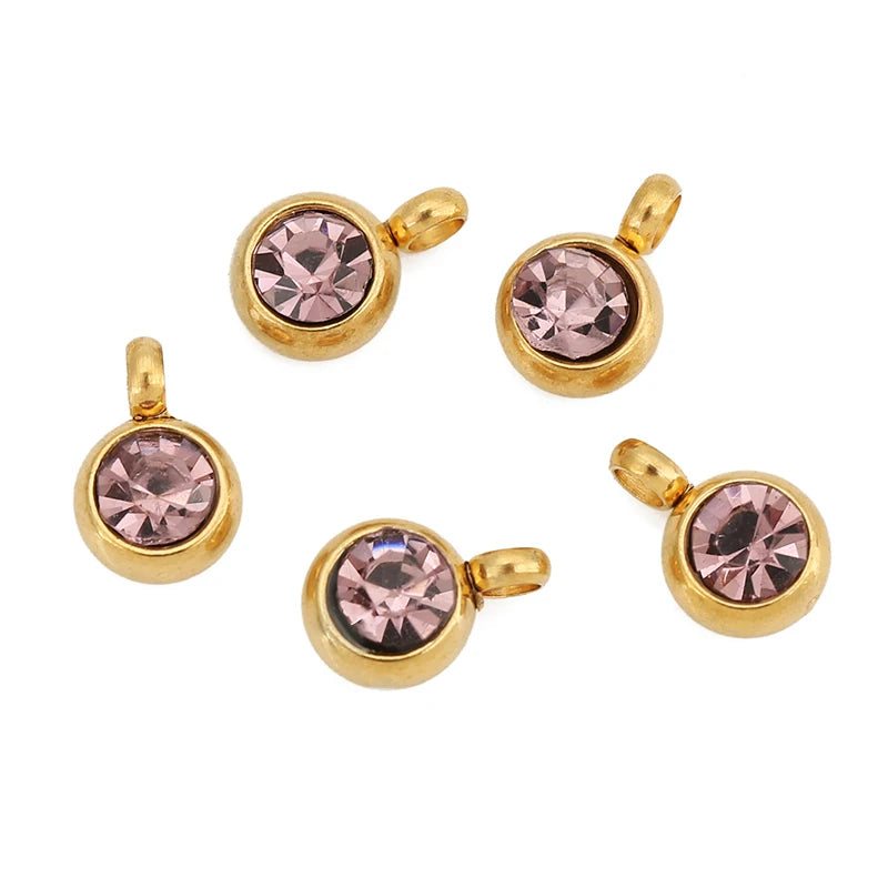18K Gold Crystal Cross Charms | 20-Piece Stainless Steel Rhinestone Pendants | DIY Necklace, Bracelet &amp; Jewelry Making Supplies